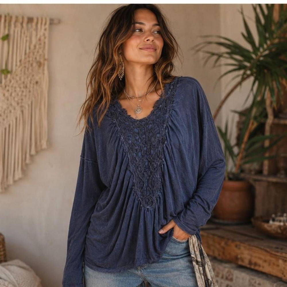 Cotton with lace tunic